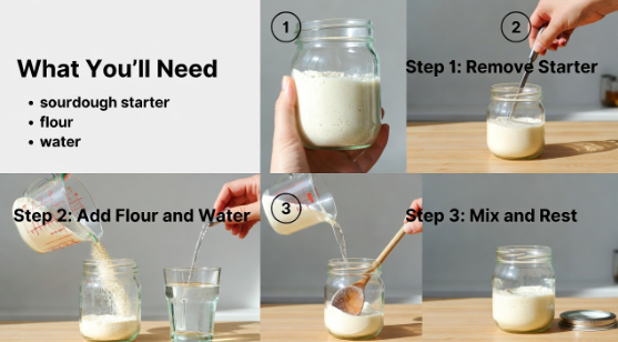 how to feed sourdough starter